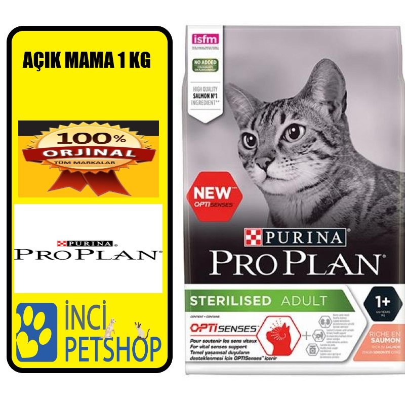 Proplan Sterilised Somonlu açık Kedi Maması 1 Kg