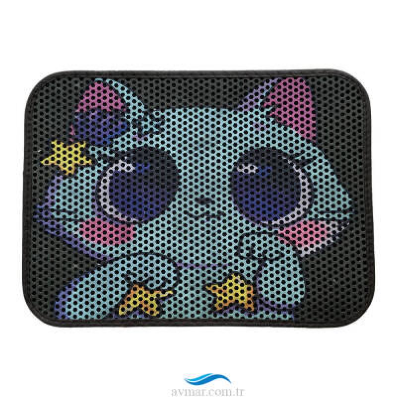 Elekli Kedi Tuvalet Önü Paspası 58x 43 cm