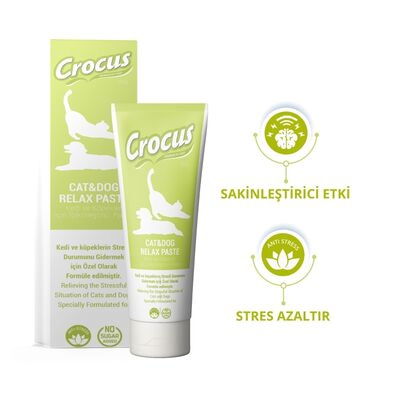Crocus Relax Sakinleştirici Kedi ve Köpek Macunu 100 Gr