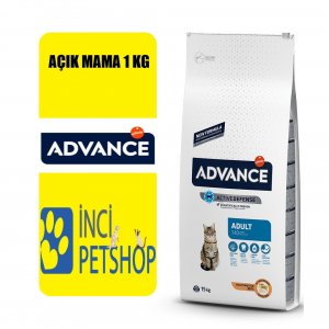 Advance tavuklu yetişkin  Kedi Maması 1 Kg (AÇIK PAKET)