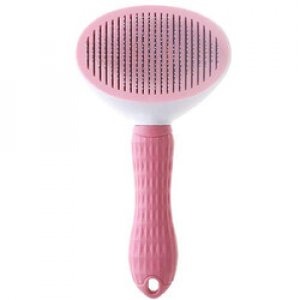 CLEAN  Telli Basmalı Kedi ve Köpek Tüy Toplama Tarağı - Pembe