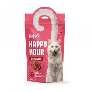 Happy Hour Calmness Lamb & Cranberry Kuzu Etli ve Kızılcıklı Sakinleşmeyi Destekleyici Kedi Ödül Maması (60 Gr)