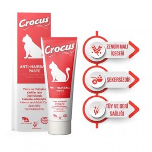 Crocus Anti Hairball Tüy Yumağı Kontrol Kedi Malt Macunu 100 Gr