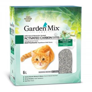 Gardenmix Aktif Karbonlu Marsilya Sabunlu İnce Taneli Kedi Kumu 6 Lt