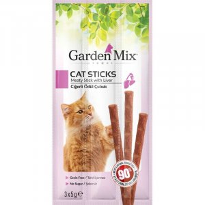 Garden Mix Ciğerli Tahılsız Kedi Stick Ödül 3x5 Gr